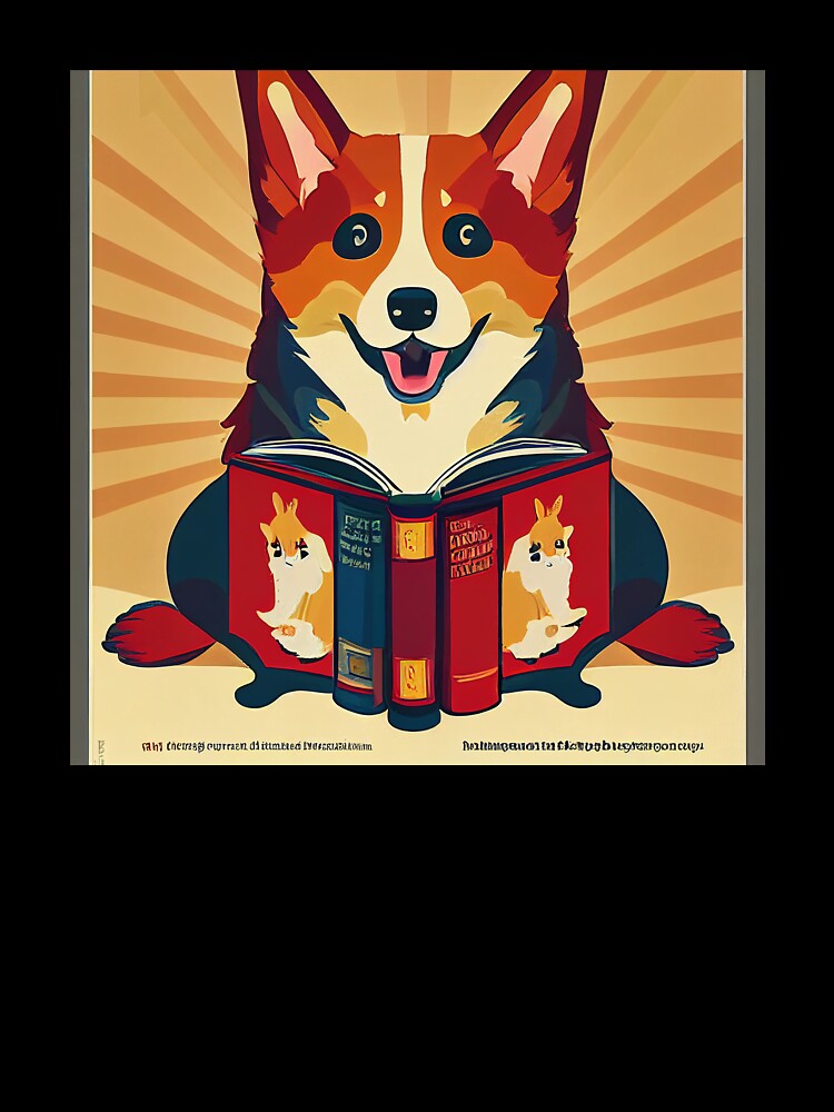 Corgi in a library by Aliveforfun