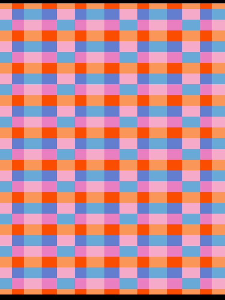 Summer Plaid in Pink and Blue by OpalEllery