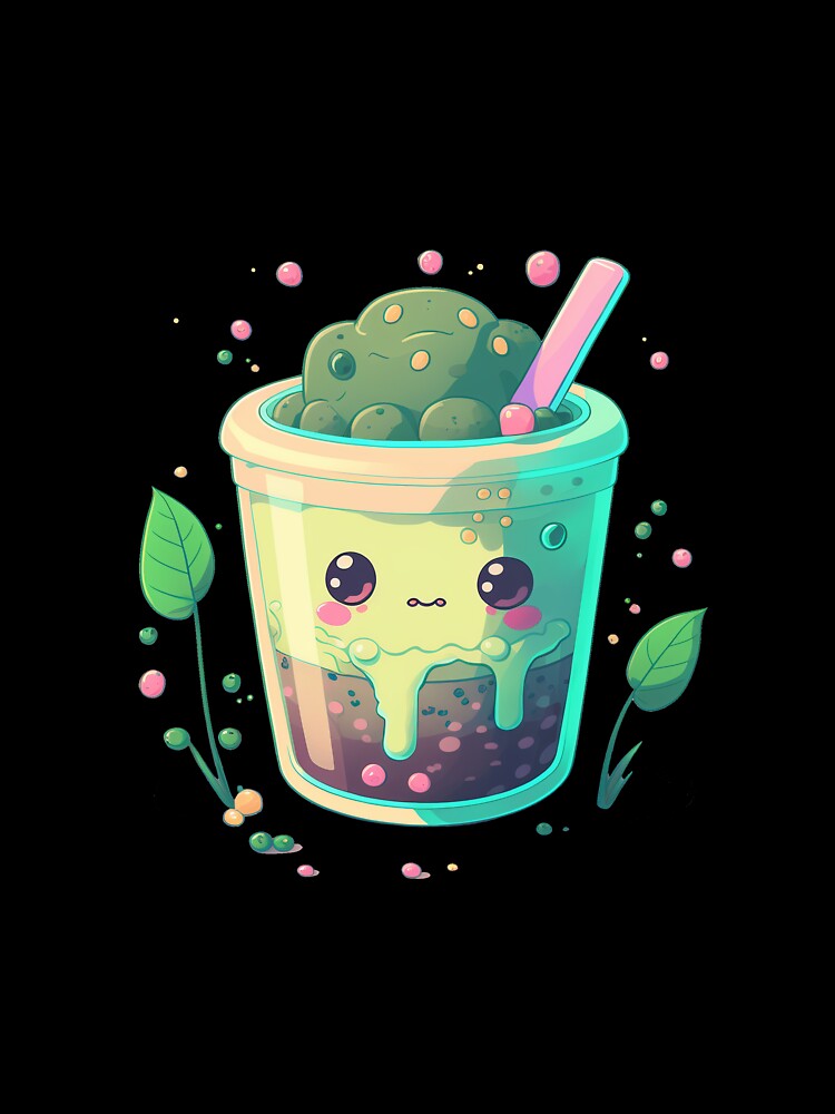 Kawaii green boba smoothie by KoeFi