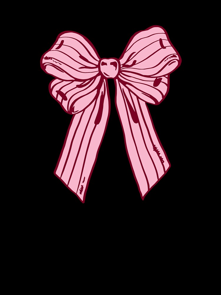 Pink Coquette Ribbon Bow by Kusaka.art