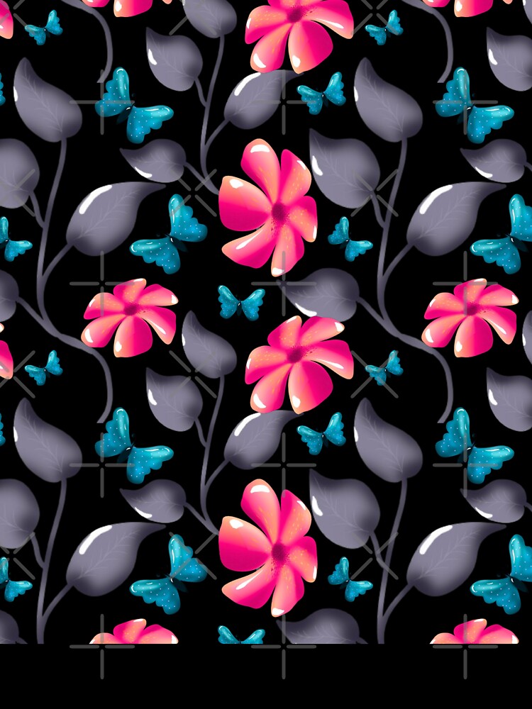 Handmade Floral Seamless Pattern Elegant Botanical Cottagecore Flowers by HopeAndHustle