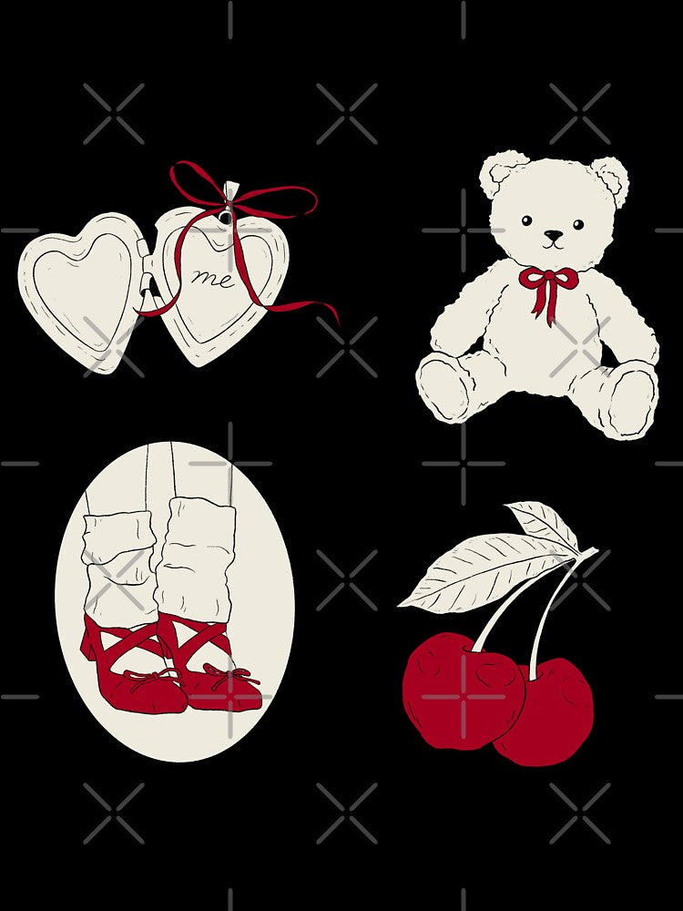 cherry red set by delicate-pov