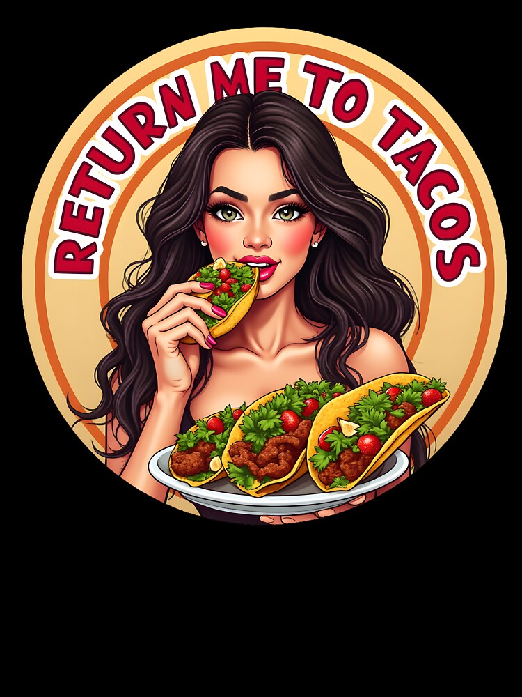 A beautiful woman eating tacos by BDLdesigns