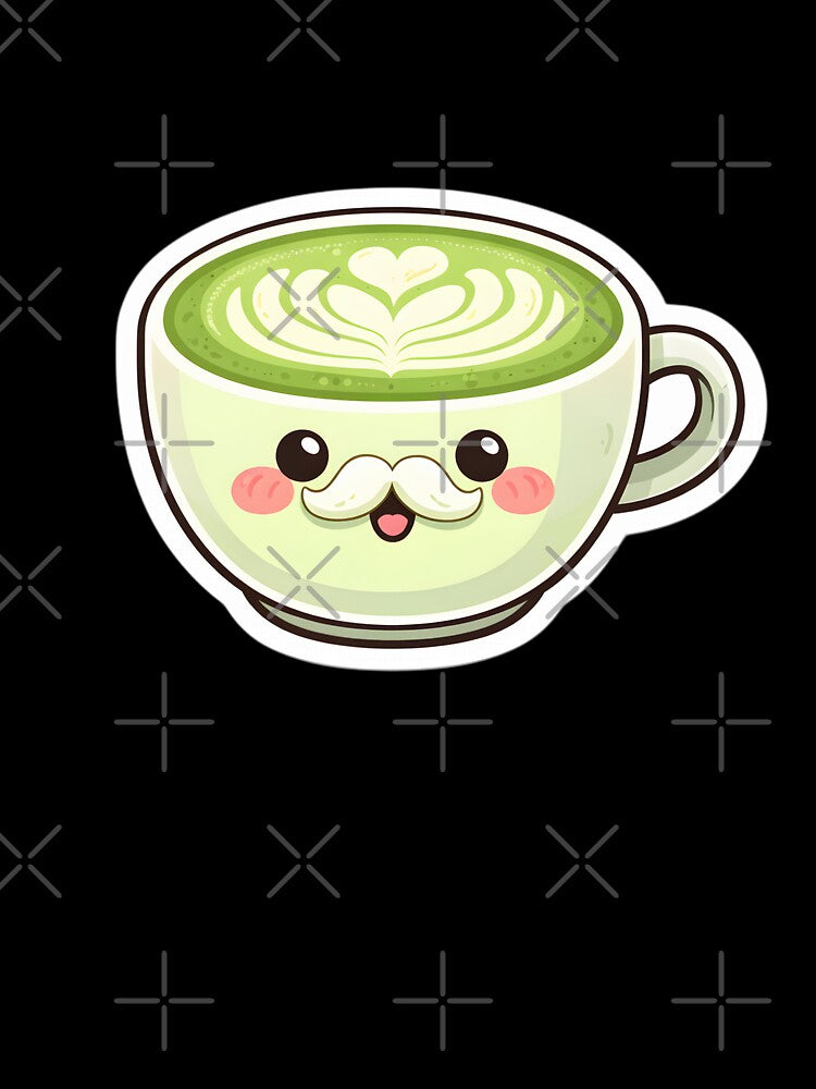 Kawaii Matcha Latte – Cute Cafe Aesthetic Design by DesignEG