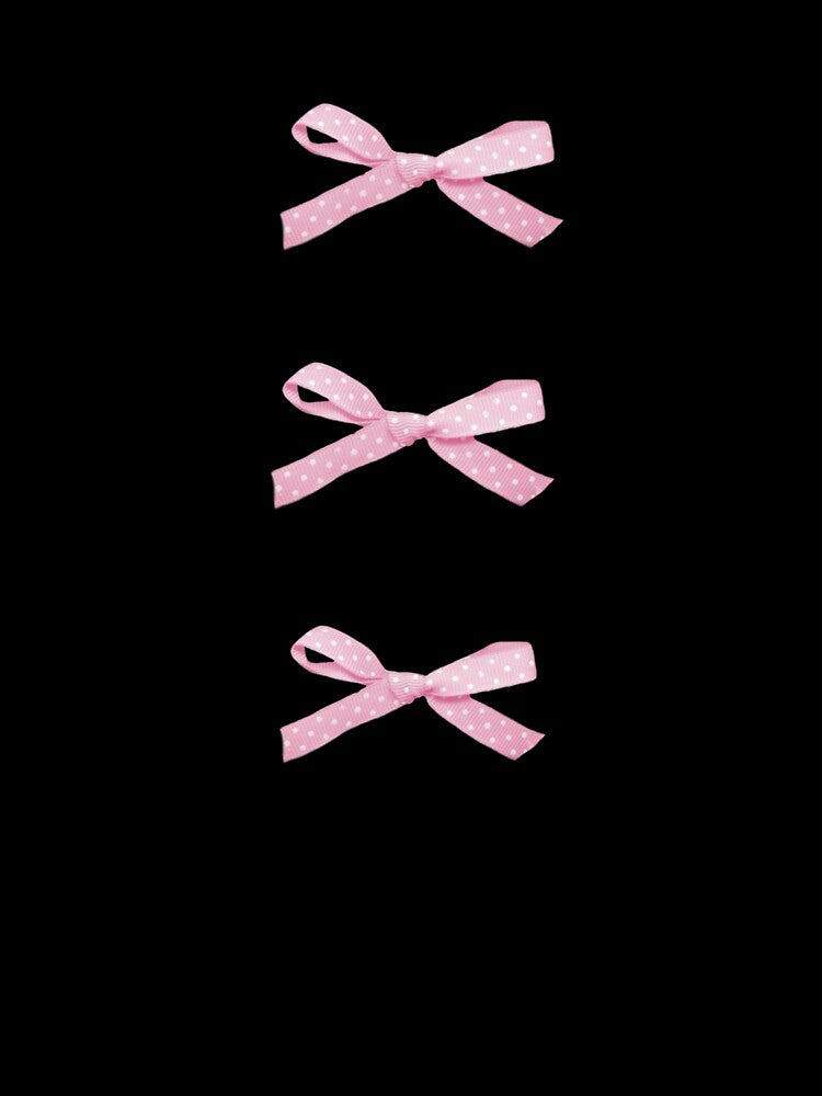 Coquette pink polka-dot bow by Pixiedrop