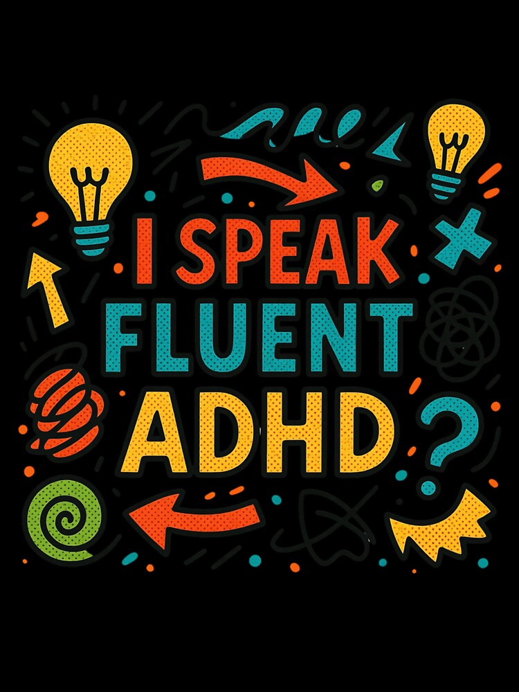 I Speak Fluent ADHD Funny Neurodivergent Dad Shirt Retro Vintage Design by CollectionsJEm