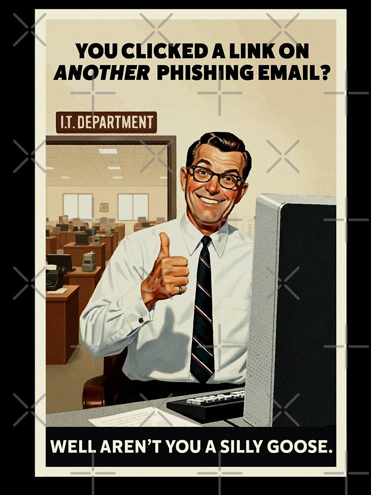 Silly Goose Tech Support IT Helpdesk Cybersecurity Print by Nerd Shizzle