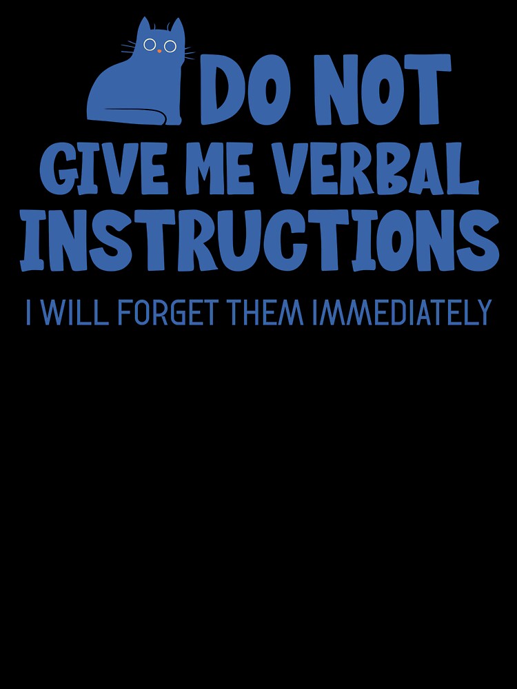 Verbal Instructions ADHD Autism Cat by Clara Hollins
