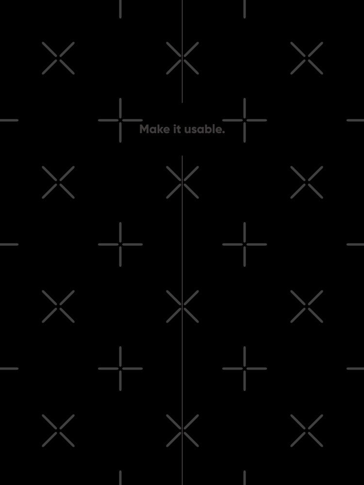 Make it usable. – Minimalist UX/UI & Product Design Statement. Designer's life. by Artio-ArtShop