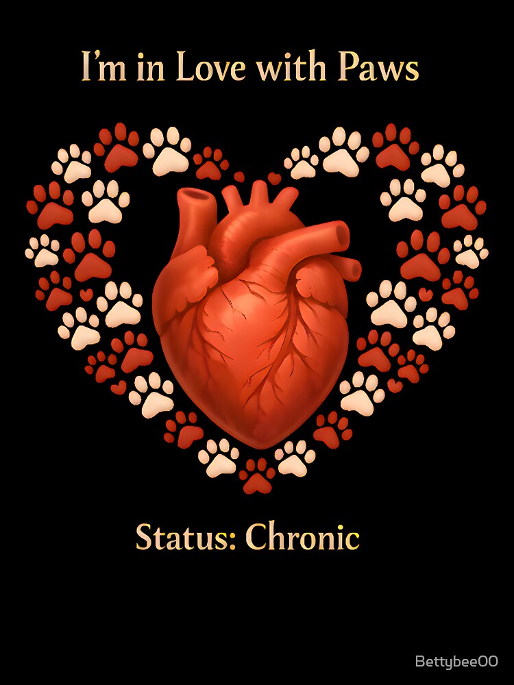 I’m in Love with Paws – Status: Chronic | Veterinary Valentine Design by Bettybee00
