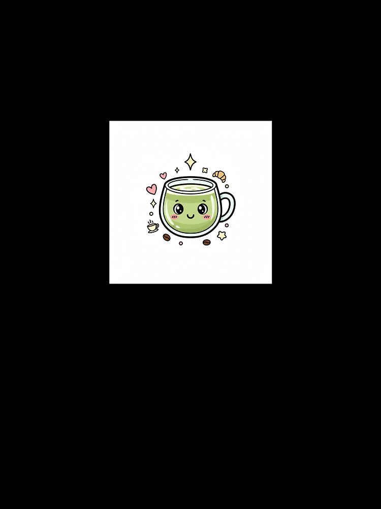Kawaii Matcha Latte Cute Café Aesthetic Design by mayatA-rt