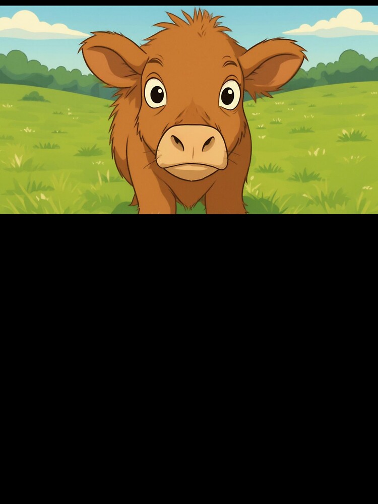 Adorable Highland Cow Cute Cartoon Character by scarletpops