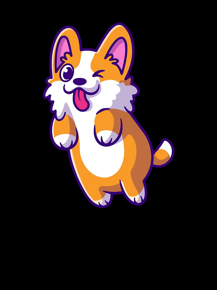Playful Winking Corgi Dog Illustration by shalbmv