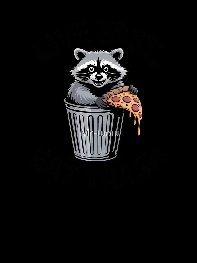Trash Panda Pizza Lover - Live Fast Eat Trash Introvert Aesthetic by Mr-wow