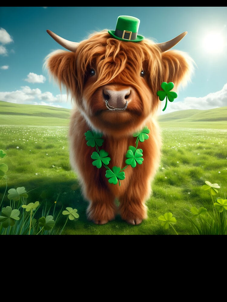 St. Patrick's Day Highland Cow by DT creations