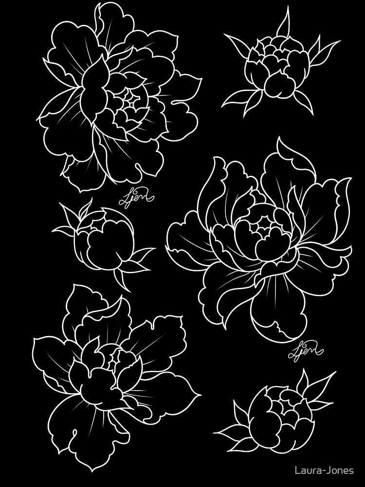 Peonies (white variant) by Laura-Jones