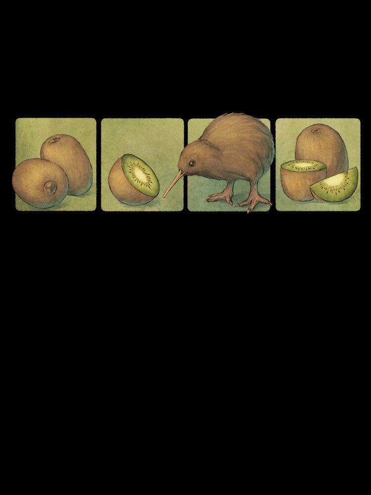 Among Us: Kiwi Bird and Kiwi Fruit by Mazarineart