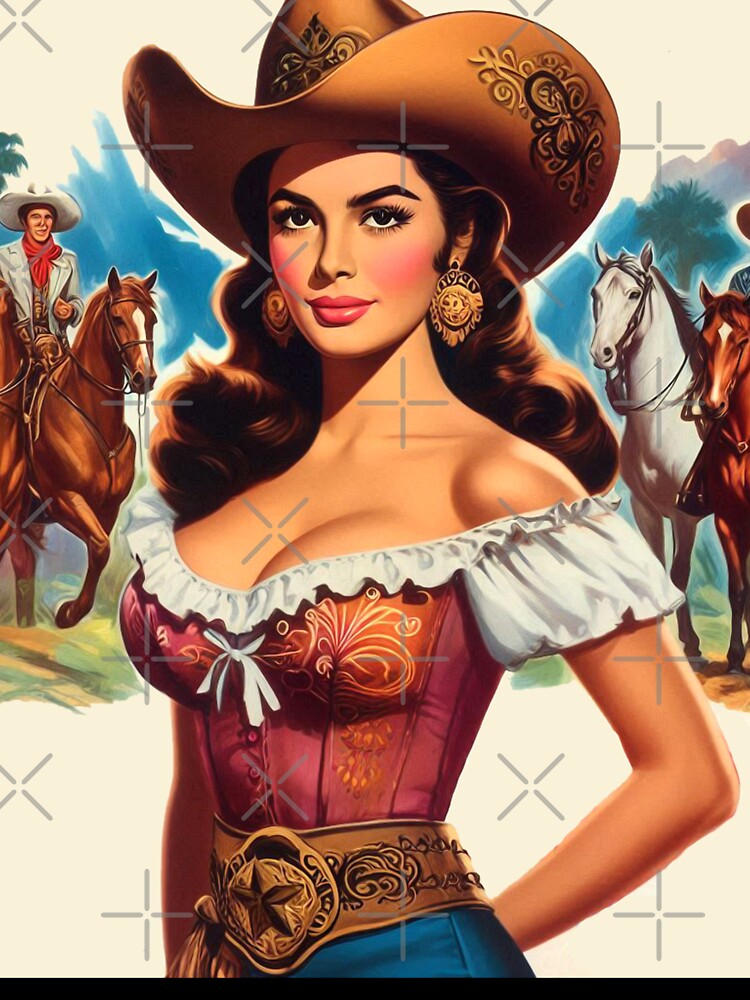 Vintage Cute Western Girl by PulpVintage