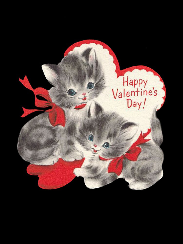 Vintage Valentine's day cats by Pixiedrop