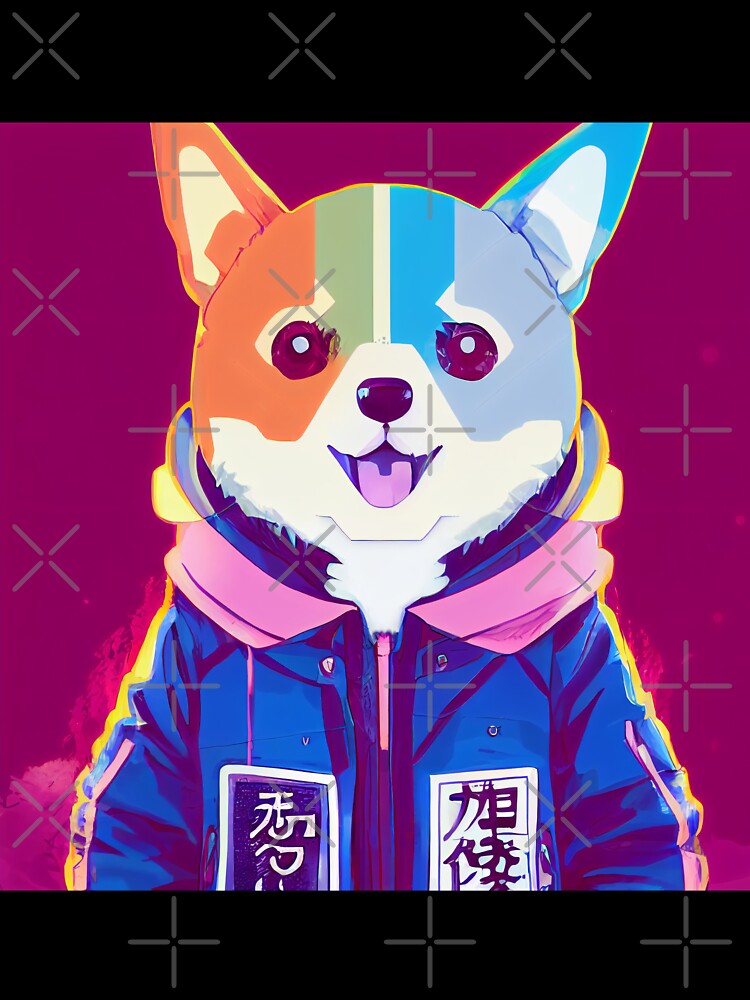 Cutest Corgi as retro anime by Studiowatermars