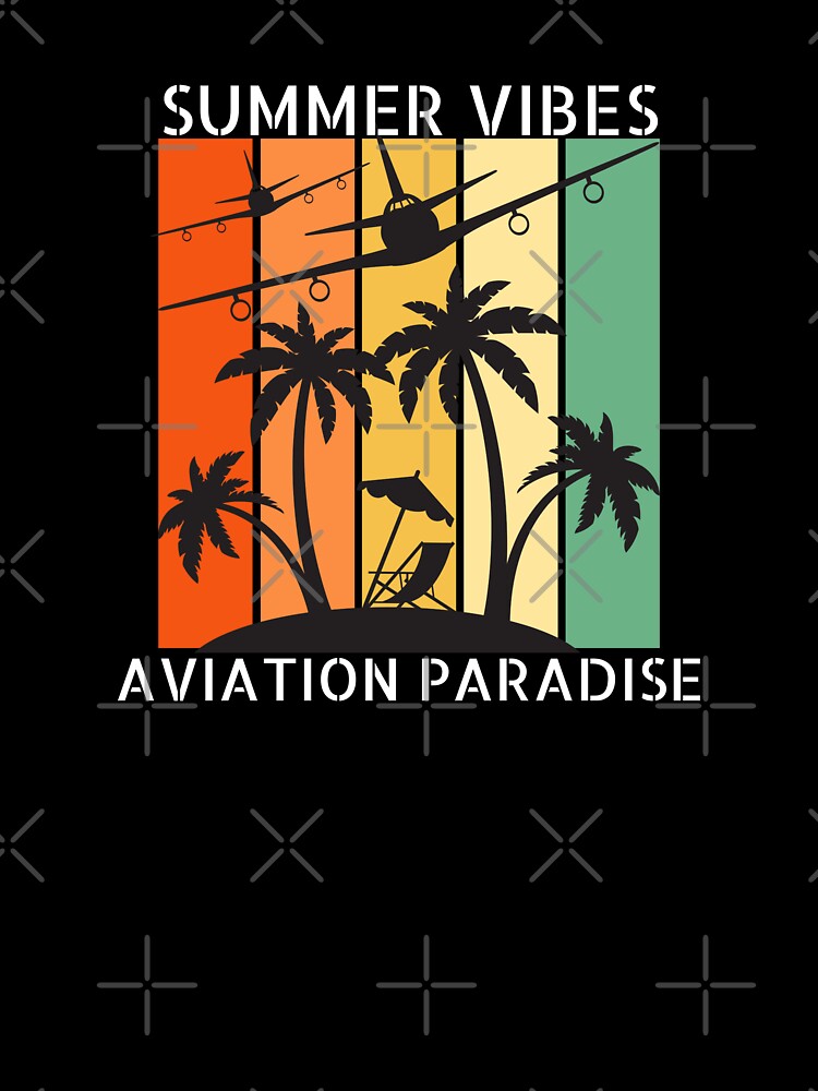 summer vibes aviation paradise retro sunset airplane aircraft for pilots, flight attendant and aviation geeks by AviationArtists