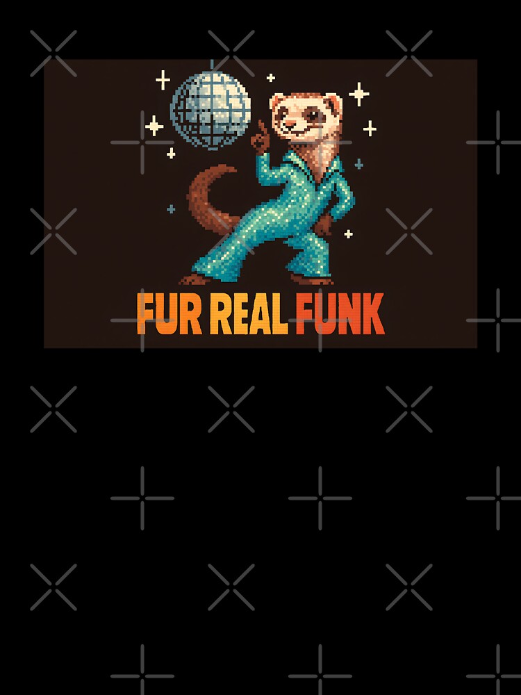 Disco Ferret Funk Retro Illustration by SassyArtistry