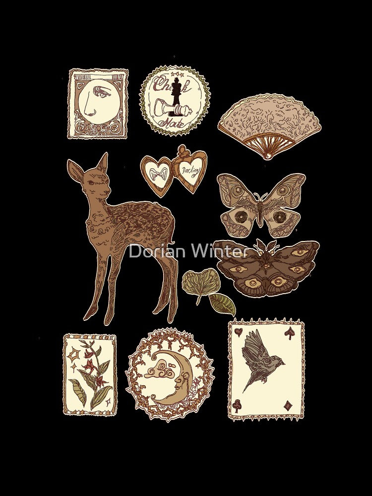dusty fawn sticker collection by Dorian Winter