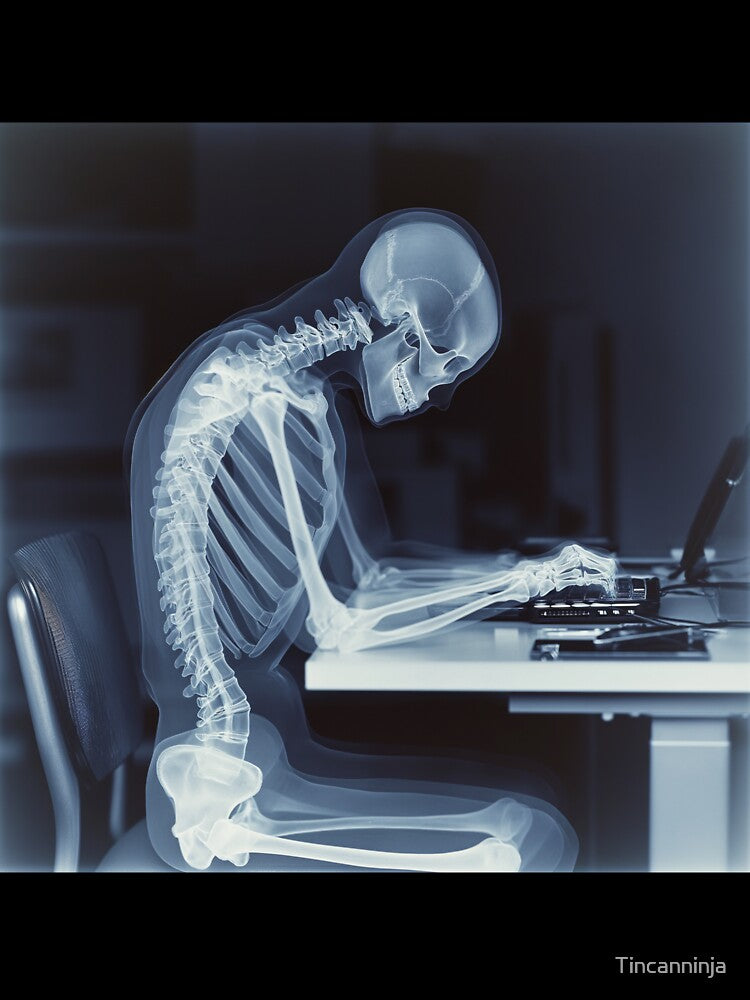 Paperclip Prison: Trapped in a Skeletal Cubicle Nightma by Tincanninja
