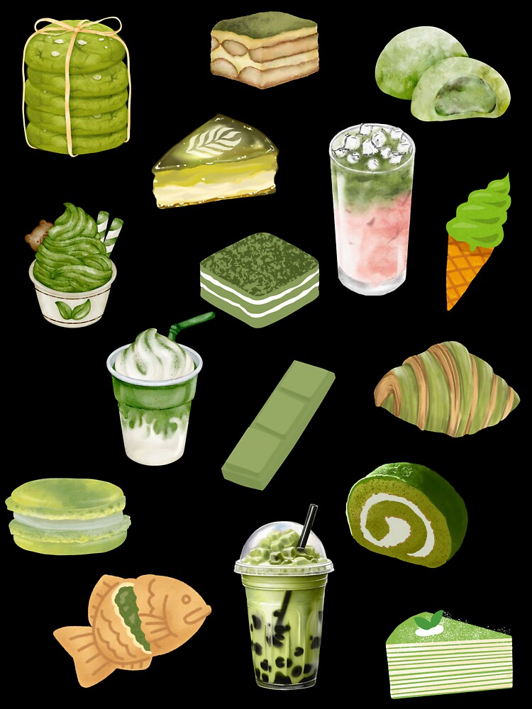 Matcha Cookies Cakes Mochi Ice Cream Boba Taiyaki Macaron Desserts | Matcha Tea Lover by NoodleDoodleCo