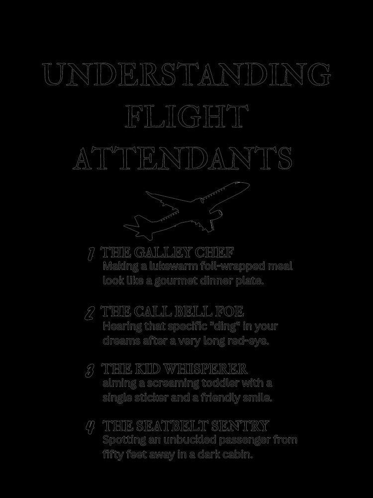 The Galley Gossip Flight Attendant Typography by PsyFlow35