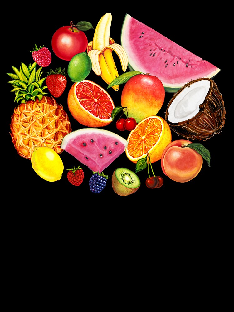 Fruit Pattern - Blue by Kelly  Gilleran