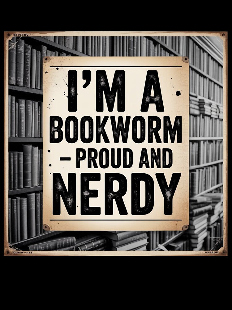 I’m a Bookworm Proud and Nerdy – Vintage Reading Lover Librarian Gift by NO-STUDIO