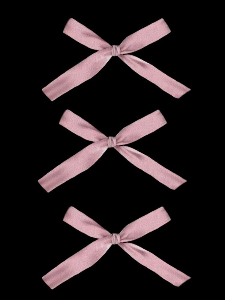 Pink ribbon bows coquette by Pixiedrop