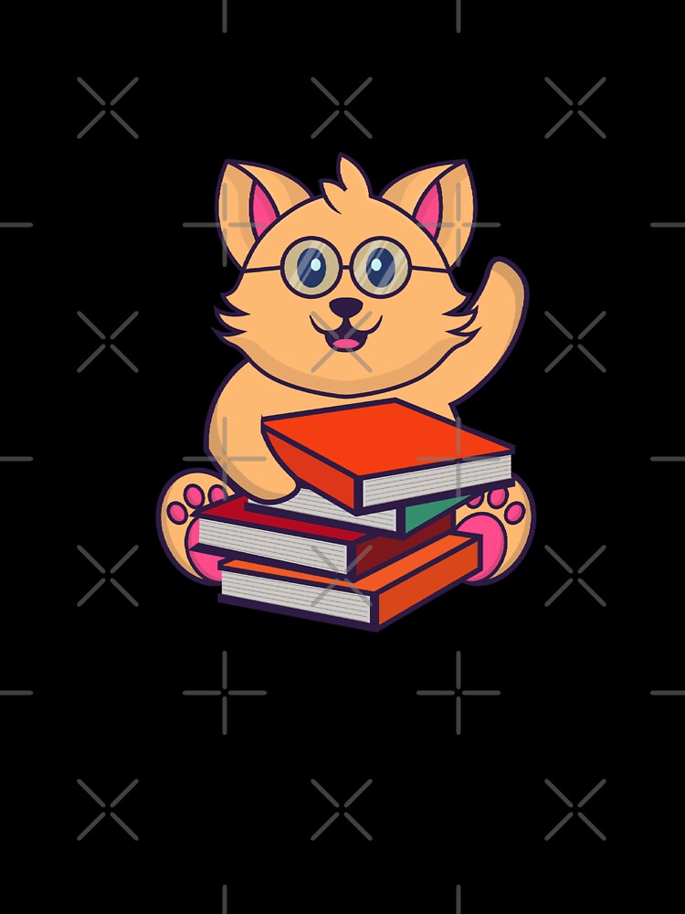 cat i read banned books funny bookworms reading book by Batiz