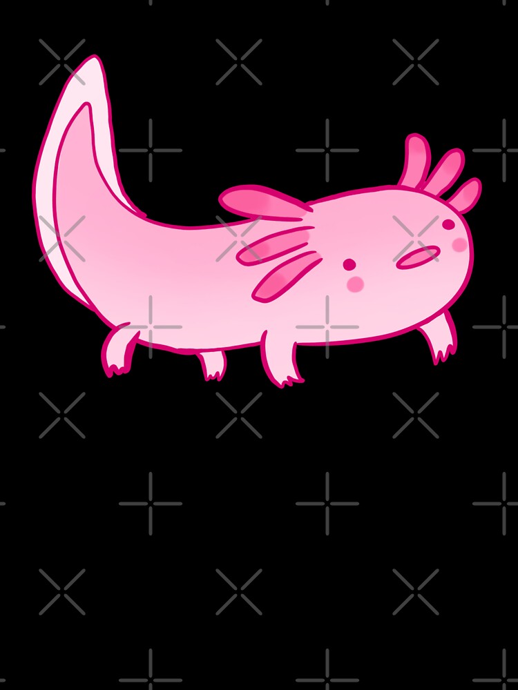 Funny cartoon axolotl by Mayarart