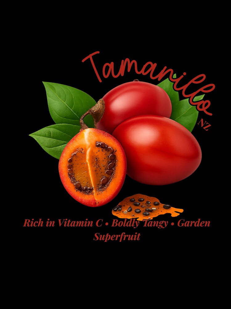 Tamarillo Fruitcore Retro Art Design by CottonandQuill
