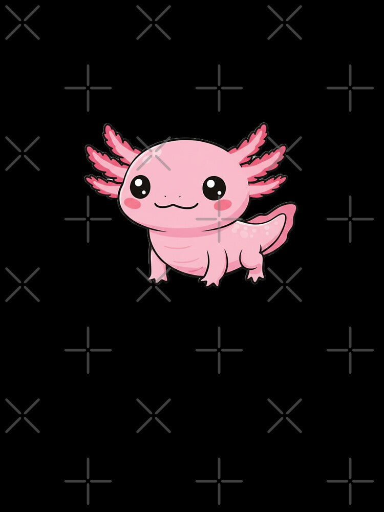 Tiny Baby Pink Axolotl Sticker by Pattern Unhinged