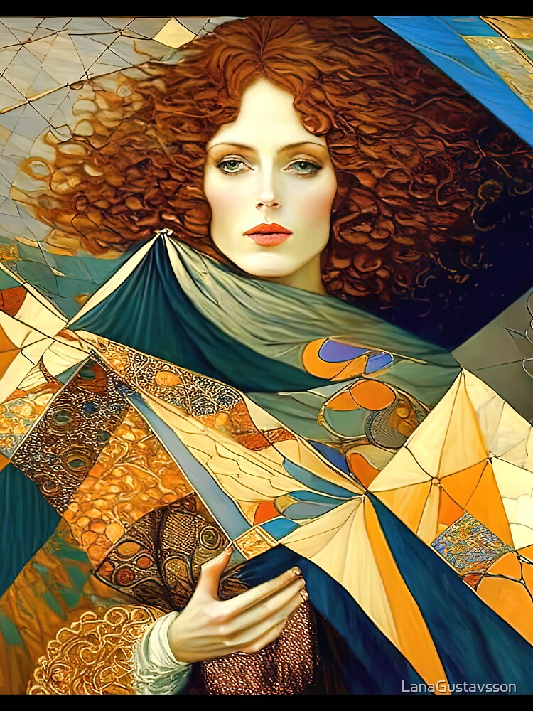 Vintage Style Red-Haired Girl With A Kite by LanaGustavsson