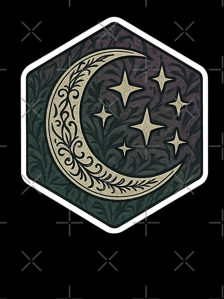 Whimsigoth Moon & Stars – Gothic Whimsy Hex-Art for Apparel & Homeware by TONSNAP