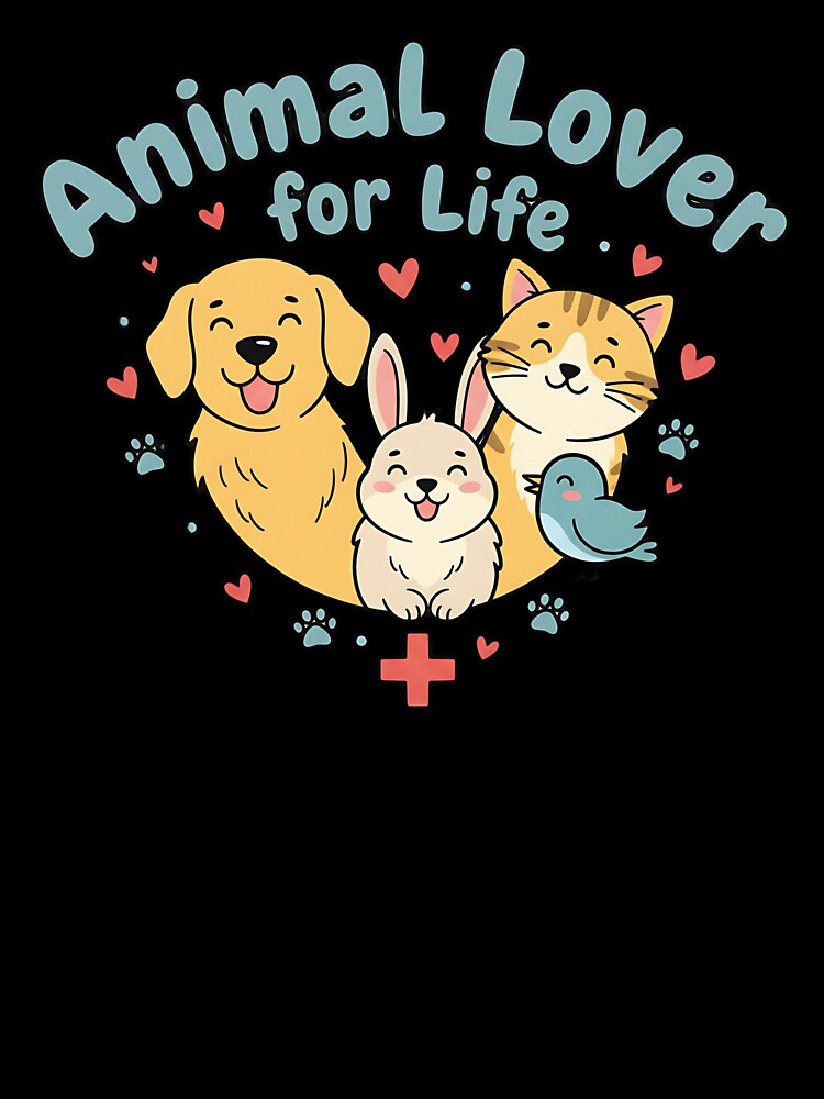 Animal Lover for Life – Cute Veterinarian Shirt by Muzgle