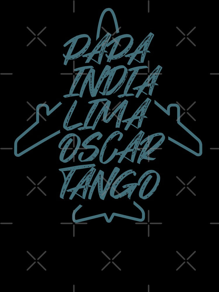 PILOT papa india lima oscar tango - icao phonetic alphabet by AviationArtists