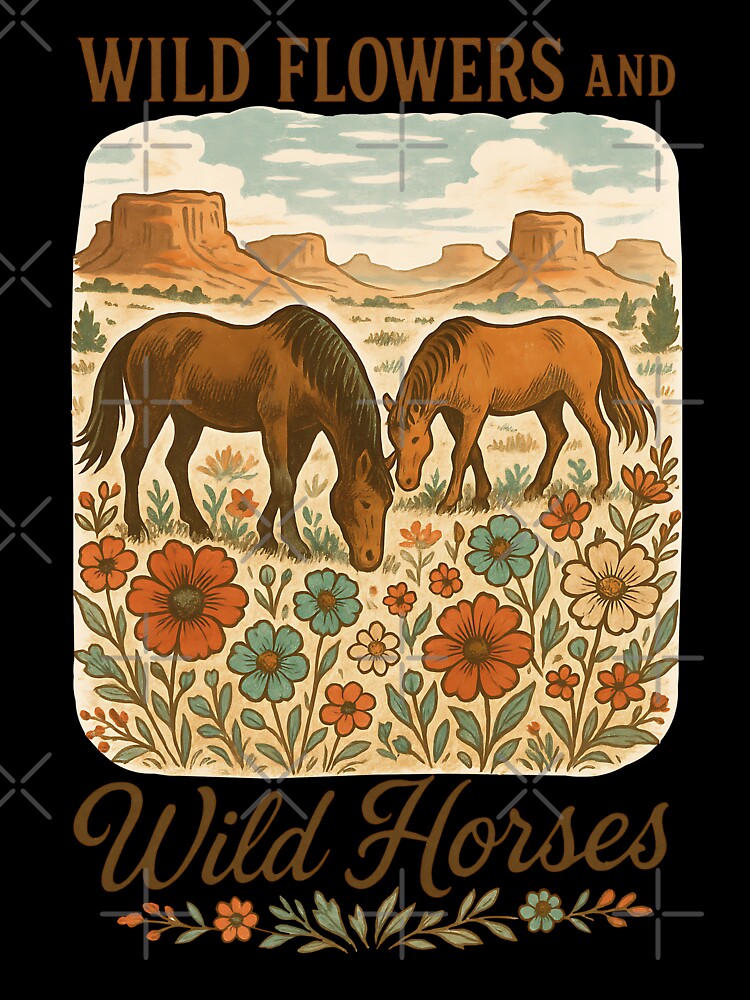 Wild flowers and wild horses by EliteShadow