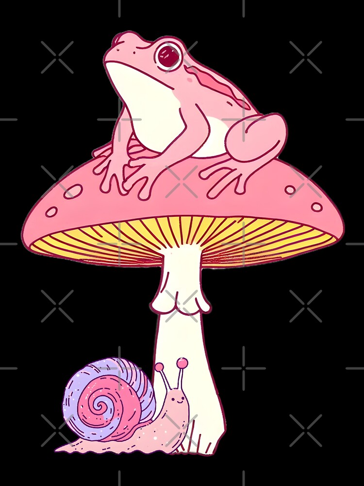 Frog on mushroom with snail by FurryFantasy