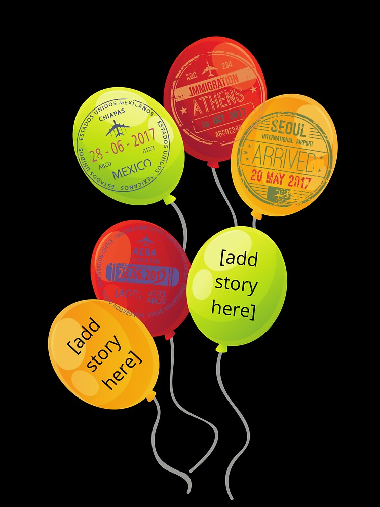 Passport stamp balloon stories by garhoud