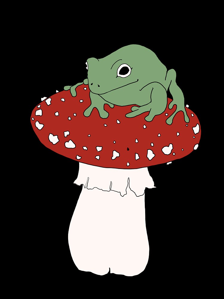 A Simple Frog on a Simple Mushroom by ellejoyart