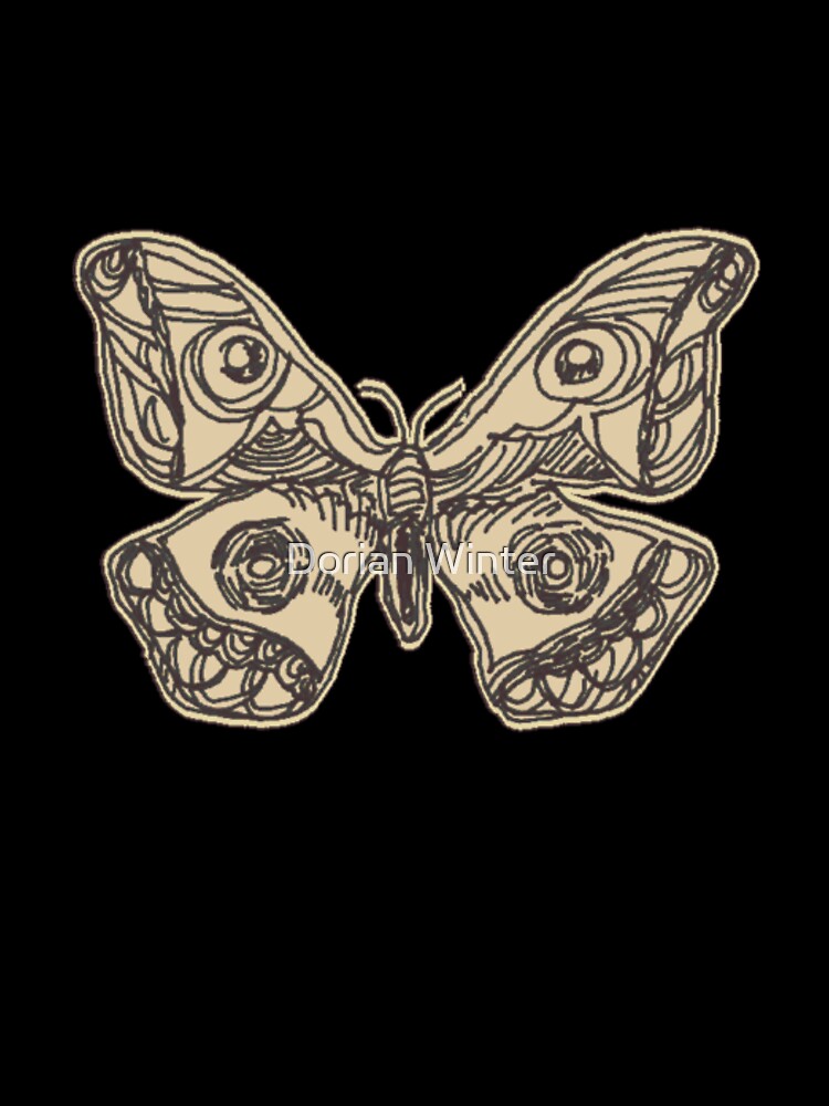 beige moth (linework) by Dorian Winter