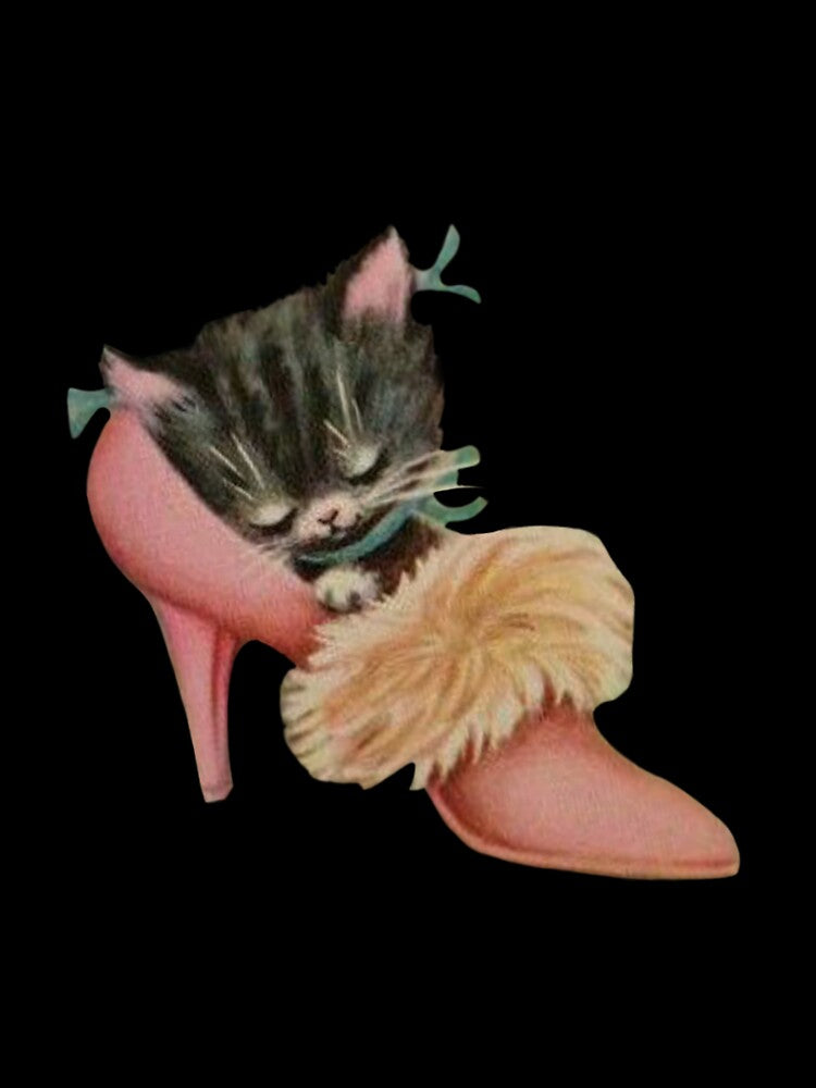 Vintage cat in a shoe by Pixiedrop