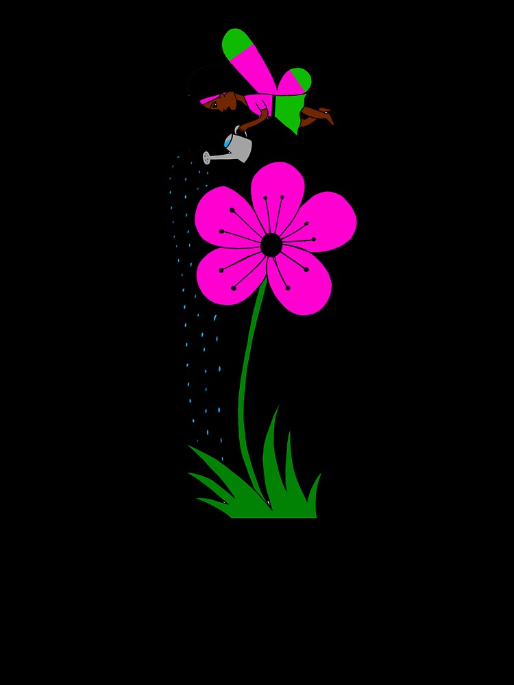 Fairy Watering a Garden by Aunty Riah Studios