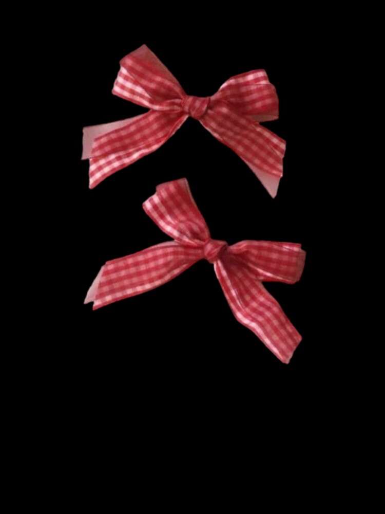 Coquette red gingham bow by Pixiedrop