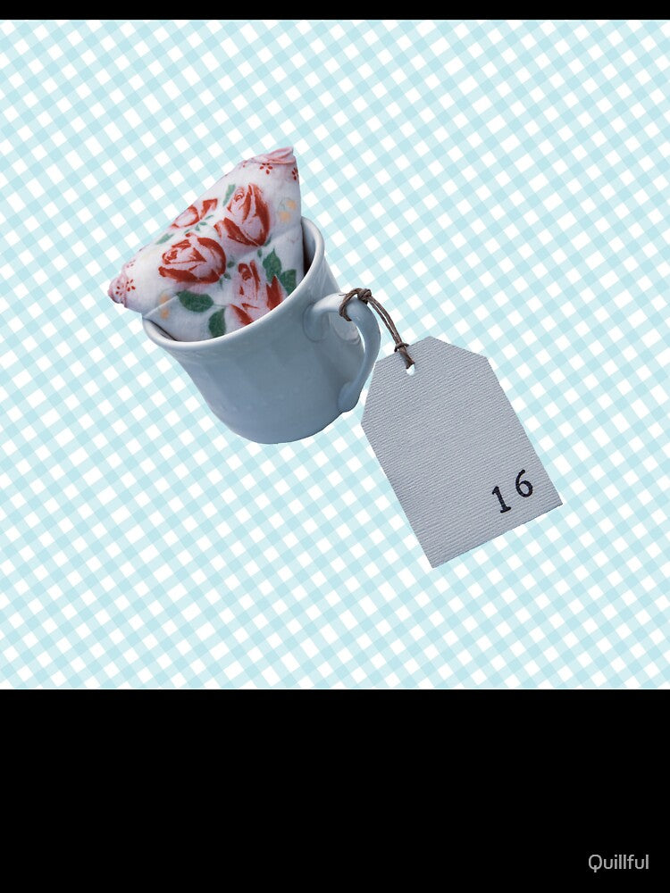Fancy Teacup Gingham (Lt. Blue) by Quillful